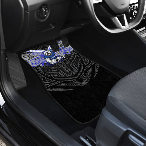 Custom Canterbury-Bankstown Bulldogs Car Mats Bulldog Warrior Polynesia Islander Rugby Mascot