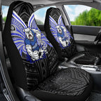 Custom Canterbury-Bankstown Bulldogs Car Seat Cover Bulldog Warrior Polynesia Islander Rugby Mascot