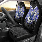 Custom Canterbury-Bankstown Bulldogs Car Seat Cover Bulldog Warrior Polynesia Islander Rugby Mascot