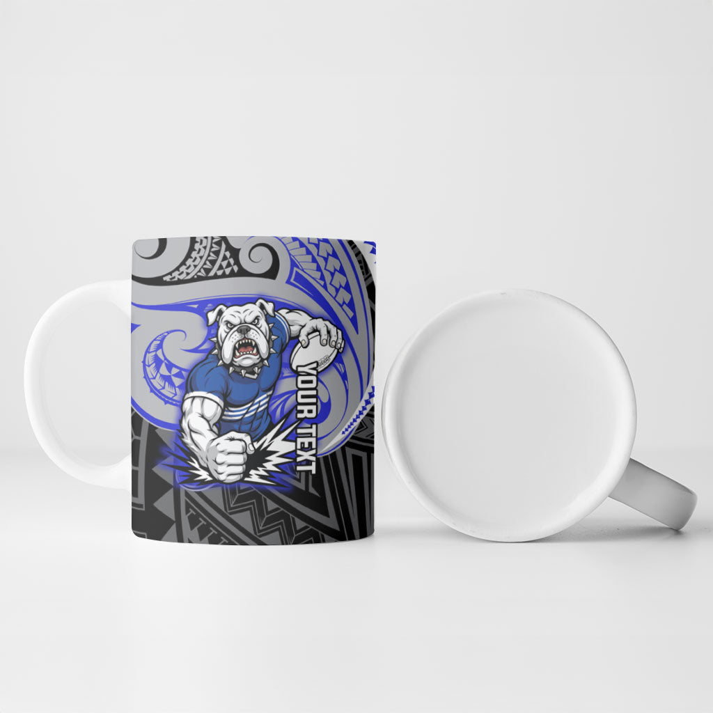 Custom Canterbury-Bankstown Bulldogs Ceramic Mug Bulldog Warrior Polynesia Islander Rugby Mascot