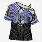Custom Canterbury-Bankstown Bulldogs Cross Shoulder Shirt Bulldog Warrior Polynesia Islander Rugby Mascot