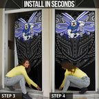 Custom Canterbury-Bankstown Bulldogs Door Cover Bulldog Warrior Polynesia Islander Rugby Mascot