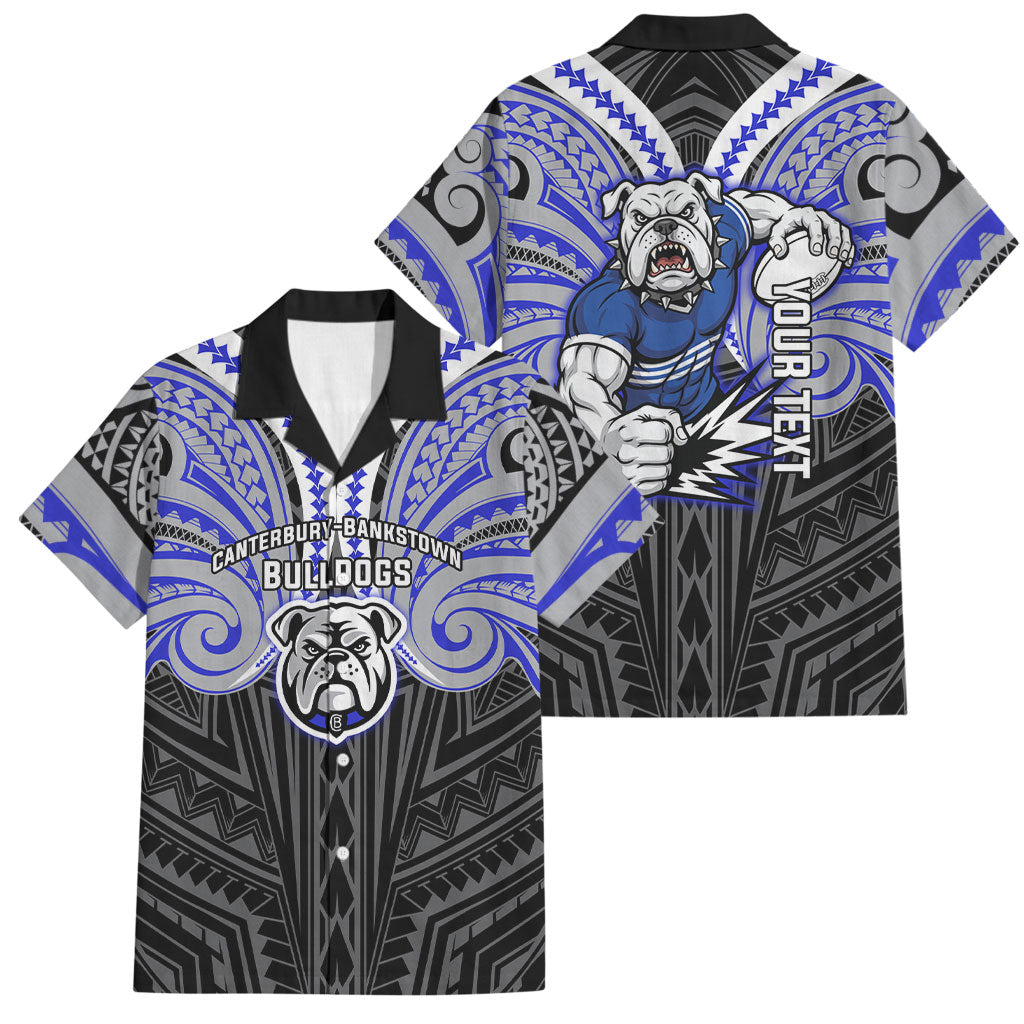 Custom Canterbury-Bankstown Bulldogs Family Matching Mermaid Dress and Hawaiian Shirt Bulldog Warrior Polynesia Islander Rugby Mascot
