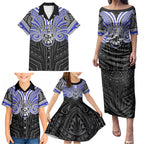 Custom Canterbury-Bankstown Bulldogs Family Matching Puletasi and Hawaiian Shirt Bulldog Warrior Polynesia Islander Rugby Mascot
