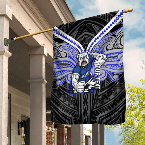 Custom Canterbury-Bankstown Bulldogs Garden Flag Bulldog Warrior Polynesia Islander Rugby Mascot