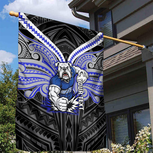 Custom Canterbury-Bankstown Bulldogs Garden Flag Bulldog Warrior Polynesia Islander Rugby Mascot