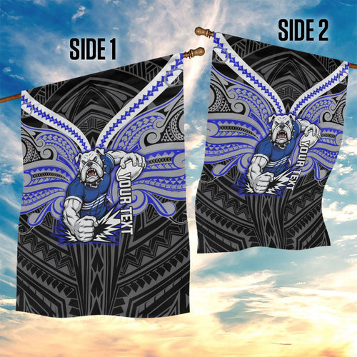 Custom Canterbury-Bankstown Bulldogs Garden Flag Bulldog Warrior Polynesia Islander Rugby Mascot