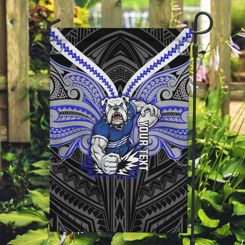 Custom Canterbury-Bankstown Bulldogs Garden Flag Bulldog Warrior Polynesia Islander Rugby Mascot