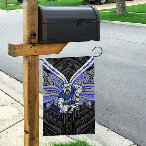 Custom Canterbury-Bankstown Bulldogs Garden Flag Bulldog Warrior Polynesia Islander Rugby Mascot