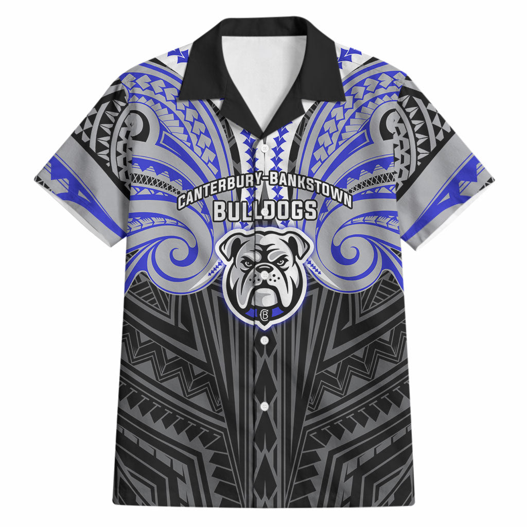 Custom Canterbury-Bankstown Bulldogs Hawaiian Shirt Bulldog Warrior Polynesia Islander Rugby Mascot