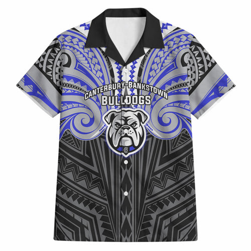 Custom Canterbury-Bankstown Bulldogs Hawaiian Shirt Bulldog Warrior Polynesia Islander Rugby Mascot