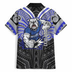 Custom Canterbury-Bankstown Bulldogs Hawaiian Shirt Bulldog Warrior Polynesia Islander Rugby Mascot