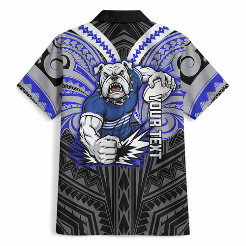 Custom Canterbury-Bankstown Bulldogs Hawaiian Shirt Bulldog Warrior Polynesia Islander Rugby Mascot