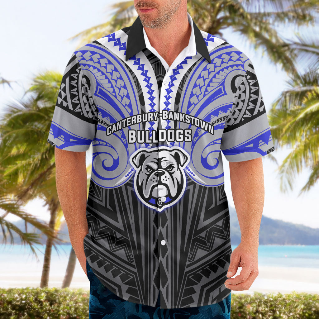 Custom Canterbury-Bankstown Bulldogs Hawaiian Shirt Bulldog Warrior Polynesia Islander Rugby Mascot