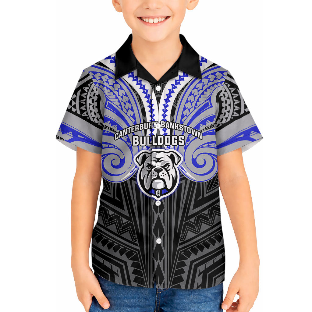Custom Canterbury-Bankstown Bulldogs Hawaiian Shirt Bulldog Warrior Polynesia Islander Rugby Mascot