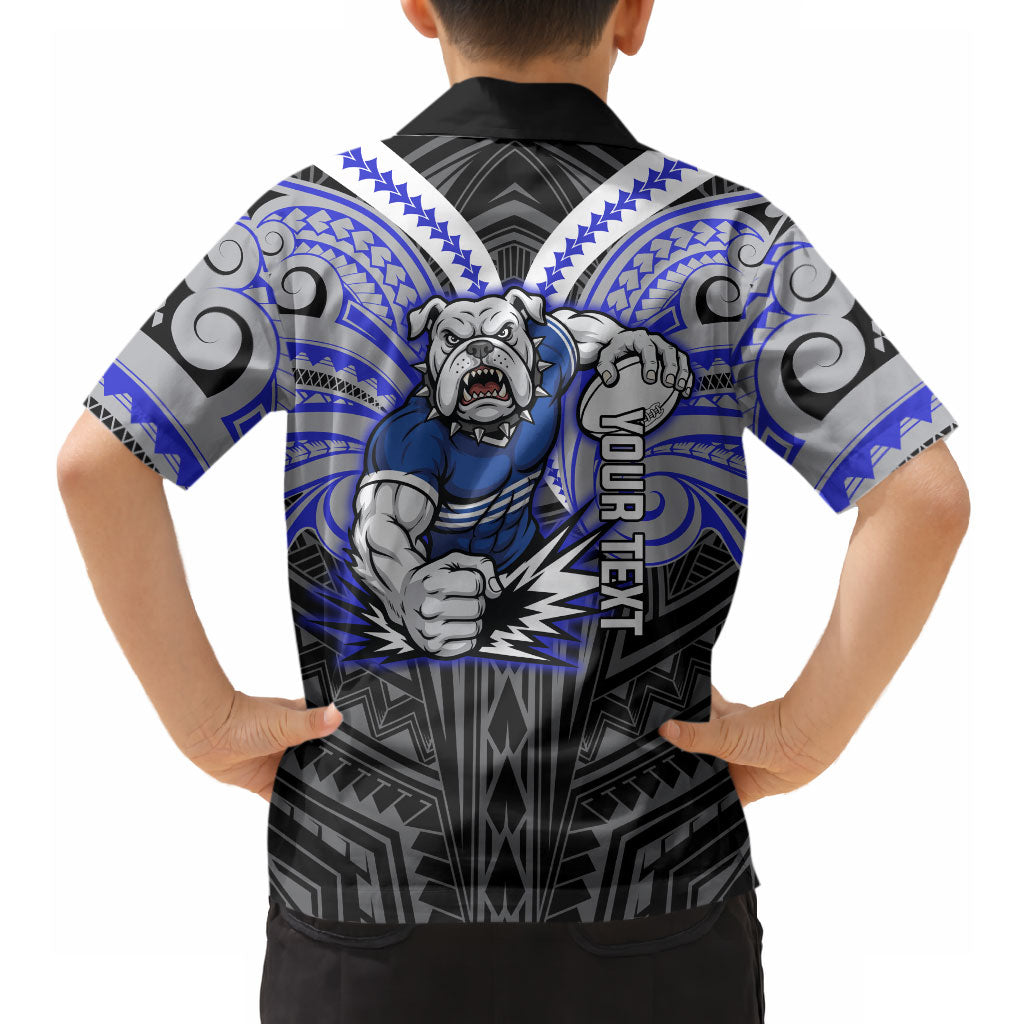 Custom Canterbury-Bankstown Bulldogs Hawaiian Shirt Bulldog Warrior Polynesia Islander Rugby Mascot