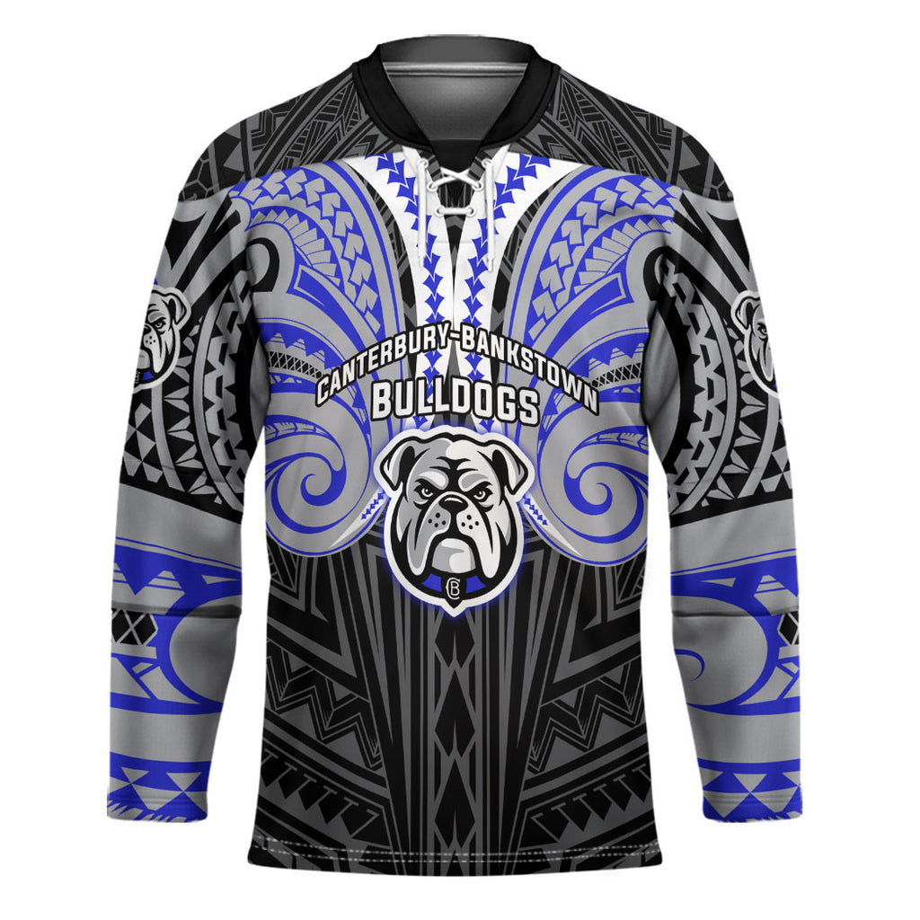 Custom Canterbury-Bankstown Bulldogs Hockey Jersey Bulldog Warrior Polynesia Islander Rugby Mascot