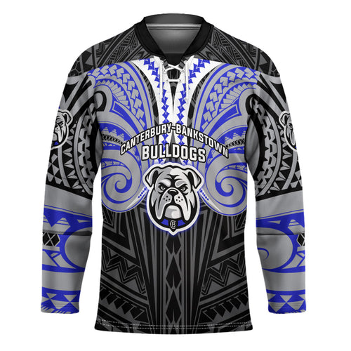 Custom Canterbury-Bankstown Bulldogs Hockey Jersey Bulldog Warrior Polynesia Islander Rugby Mascot