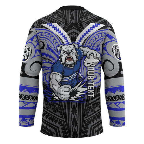 Custom Canterbury-Bankstown Bulldogs Hockey Jersey Bulldog Warrior Polynesia Islander Rugby Mascot