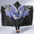 Custom Canterbury-Bankstown Bulldogs Hooded Blanket Bulldog Warrior Polynesia Islander Rugby Mascot