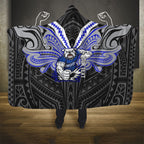 Custom Canterbury-Bankstown Bulldogs Hooded Blanket Bulldog Warrior Polynesia Islander Rugby Mascot