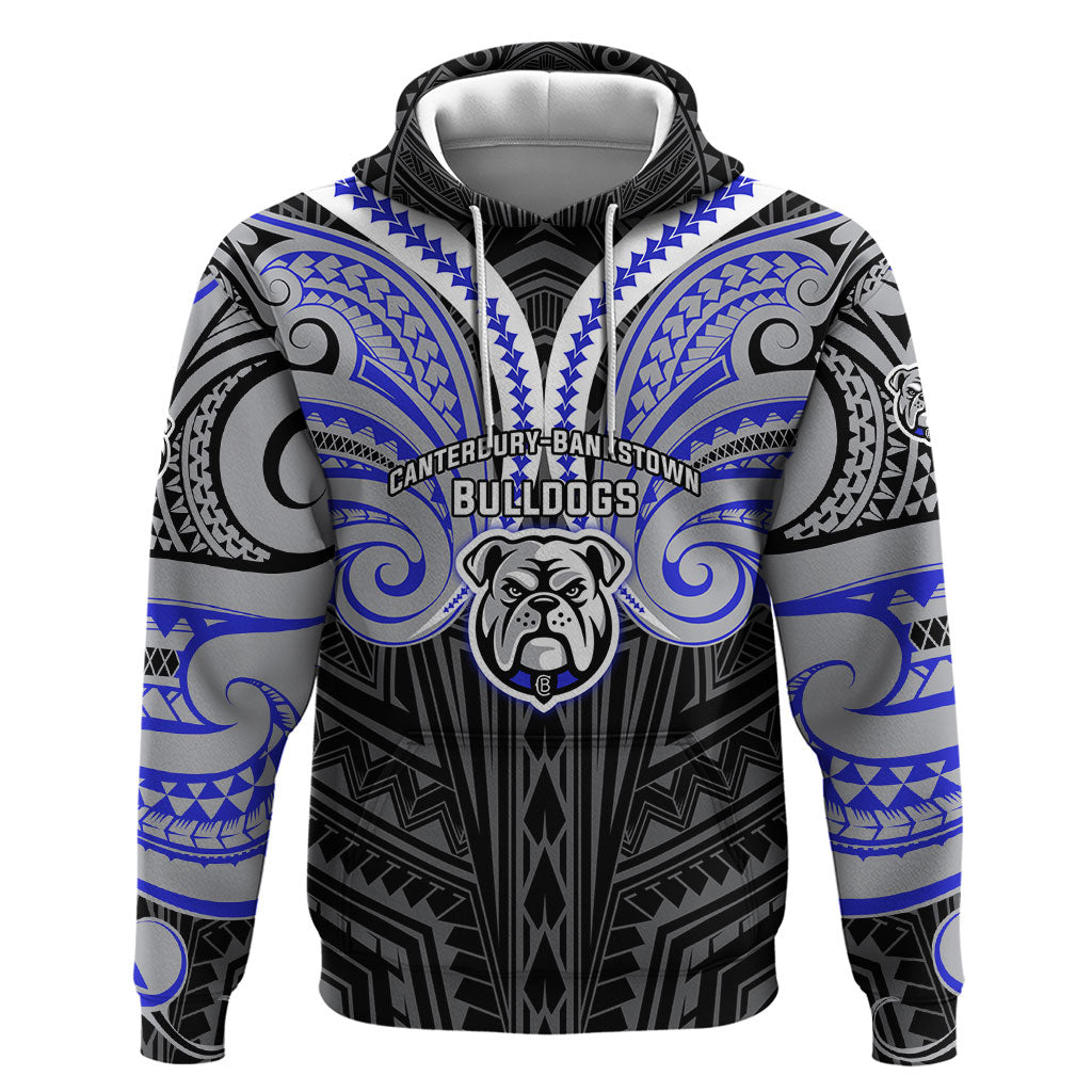 Custom Canterbury-Bankstown Bulldogs Hoodie Bulldog Warrior Polynesia Islander Rugby Mascot