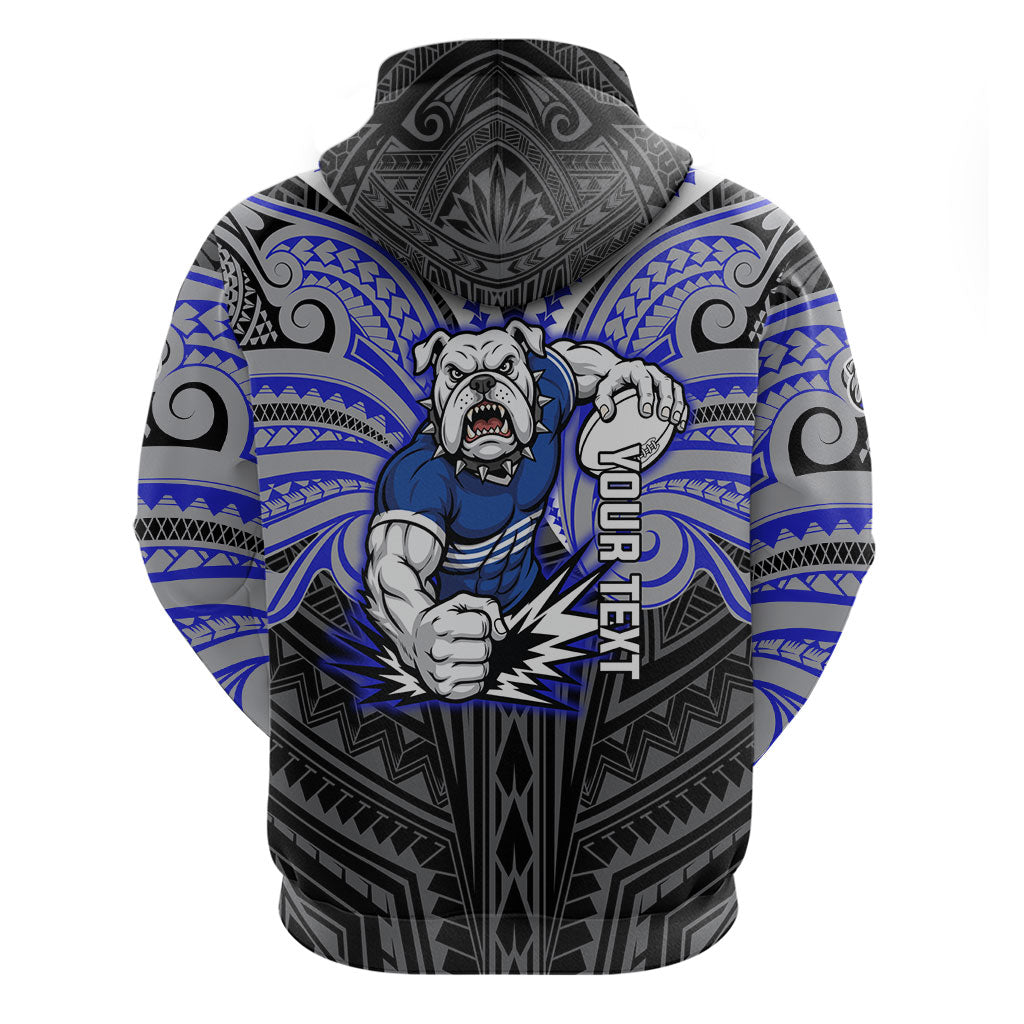 Custom Canterbury-Bankstown Bulldogs Hoodie Bulldog Warrior Polynesia Islander Rugby Mascot