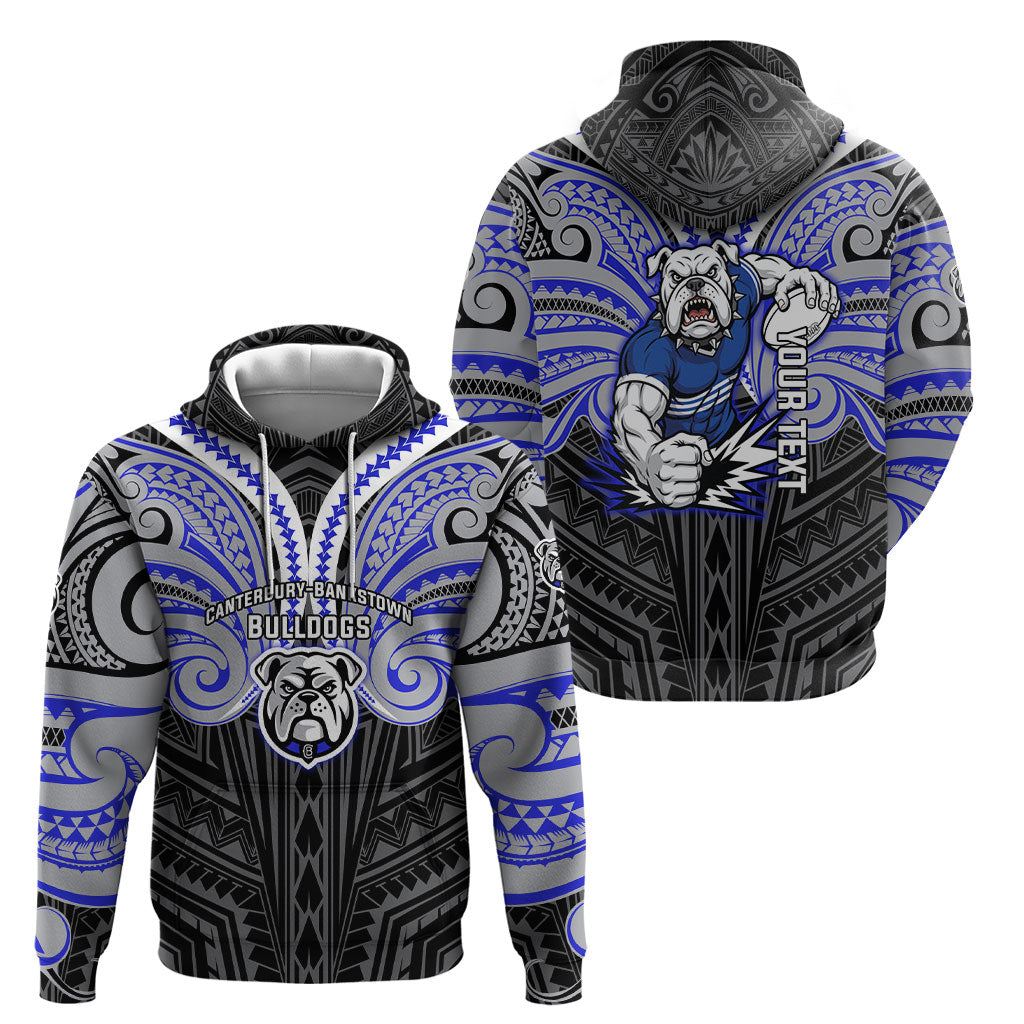 Custom Canterbury-Bankstown Bulldogs Hoodie Bulldog Warrior Polynesia Islander Rugby Mascot