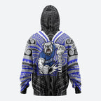 Custom Canterbury-Bankstown Bulldogs Hoodie Bulldog Warrior Polynesia Islander Rugby Mascot