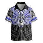 Custom Canterbury-Bankstown Bulldogs Kid Hawaiian Shirt Bulldog Warrior Polynesia Islander Rugby Mascot