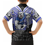 Custom Canterbury-Bankstown Bulldogs Kid Hawaiian Shirt Bulldog Warrior Polynesia Islander Rugby Mascot