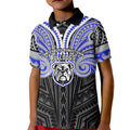 Custom Canterbury-Bankstown Bulldogs Kid Polo Shirt Bulldog Warrior Polynesia Islander Rugby Mascot