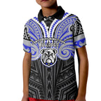 Custom Canterbury-Bankstown Bulldogs Kid Polo Shirt Bulldog Warrior Polynesia Islander Rugby Mascot