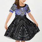 Custom Canterbury-Bankstown Bulldogs Kid Short Sleeve Dress Bulldog Warrior Polynesia Islander Rugby Mascot