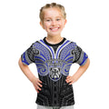 Custom Canterbury-Bankstown Bulldogs Kid T Shirt Bulldog Warrior Polynesia Islander Rugby Mascot