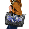 Custom Canterbury-Bankstown Bulldogs Leather Tote Bag Bulldog Warrior Polynesia Islander Rugby Mascot