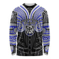 Custom Canterbury-Bankstown Bulldogs Long Sleeve Shirt Bulldog Warrior Polynesia Islander Rugby Mascot