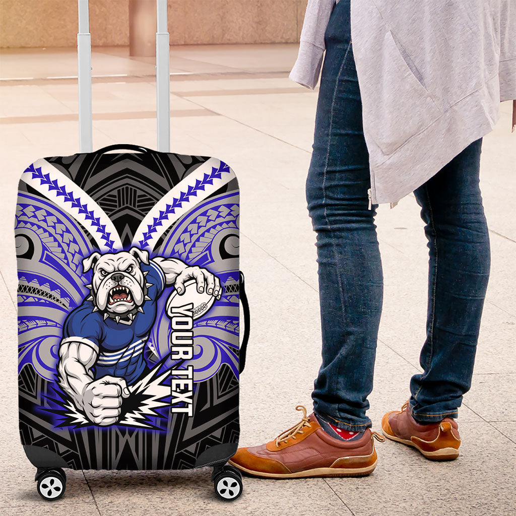 Custom Canterbury-Bankstown Bulldogs Luggage Cover Bulldog Warrior Polynesia Islander Rugby Mascot