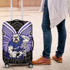 Custom Canterbury-Bankstown Bulldogs Luggage Cover Bulldog Warrior Polynesia Islander Rugby Mascot