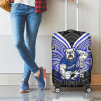 Custom Canterbury-Bankstown Bulldogs Luggage Cover Bulldog Warrior Polynesia Islander Rugby Mascot