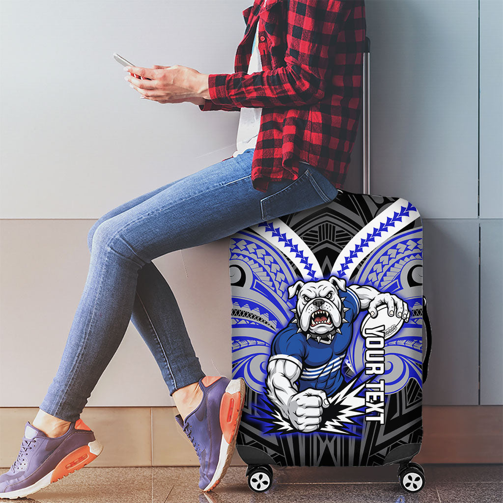 Custom Canterbury-Bankstown Bulldogs Luggage Cover Bulldog Warrior Polynesia Islander Rugby Mascot