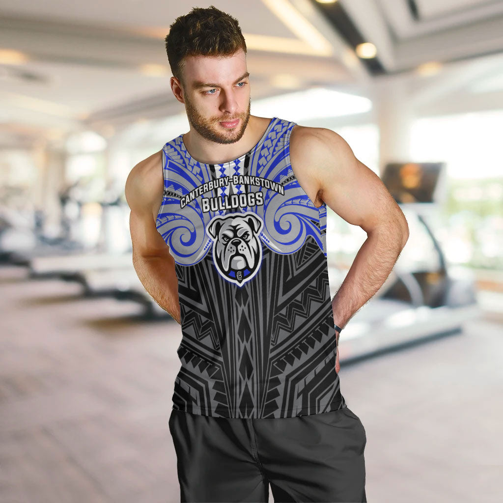 Custom Canterbury-Bankstown Bulldogs Men Tank Top Bulldog Warrior Polynesia Islander Rugby Mascot