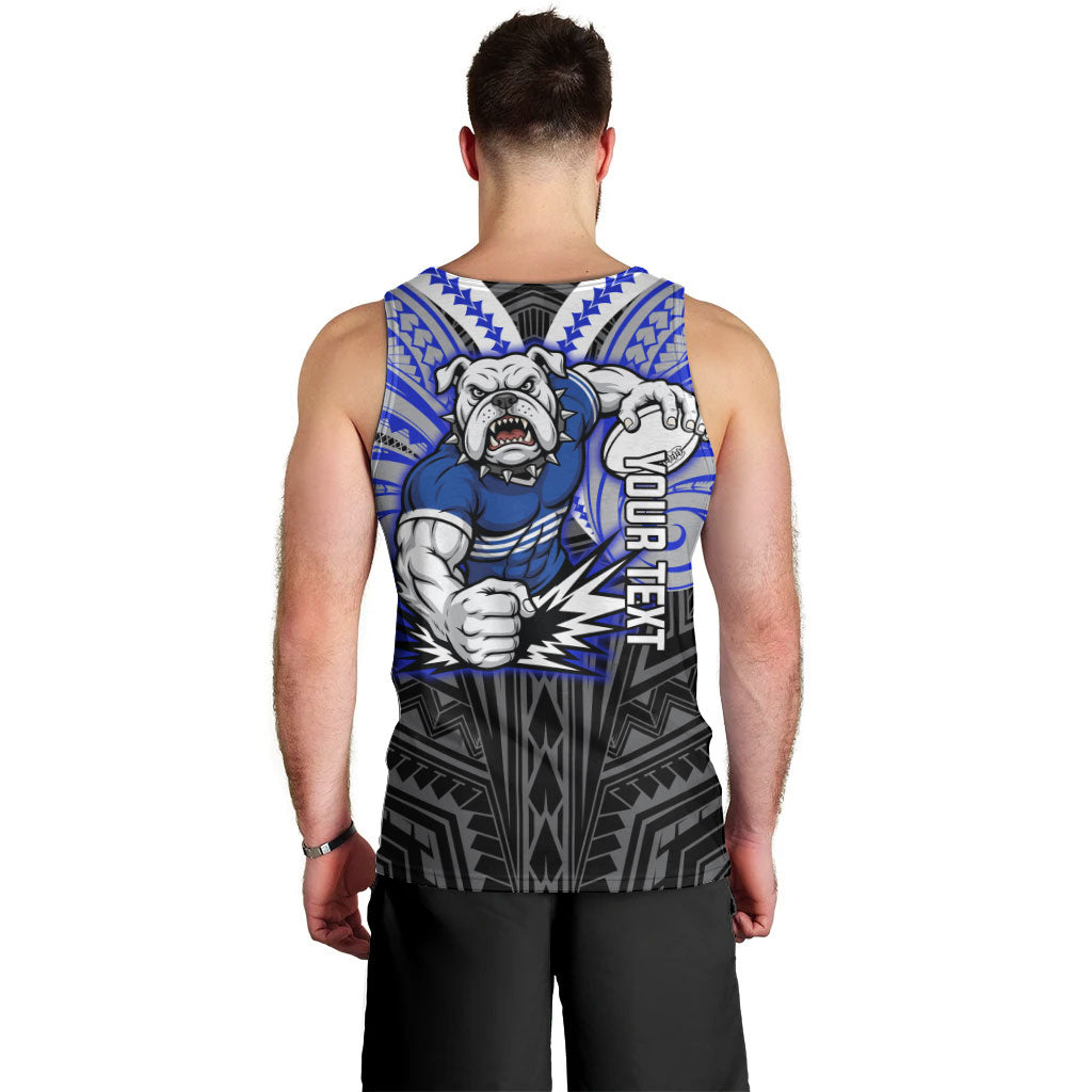 Custom Canterbury-Bankstown Bulldogs Men Tank Top Bulldog Warrior Polynesia Islander Rugby Mascot