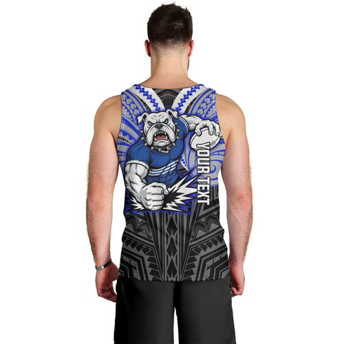 Custom Canterbury-Bankstown Bulldogs Men Tank Top Bulldog Warrior Polynesia Islander Rugby Mascot
