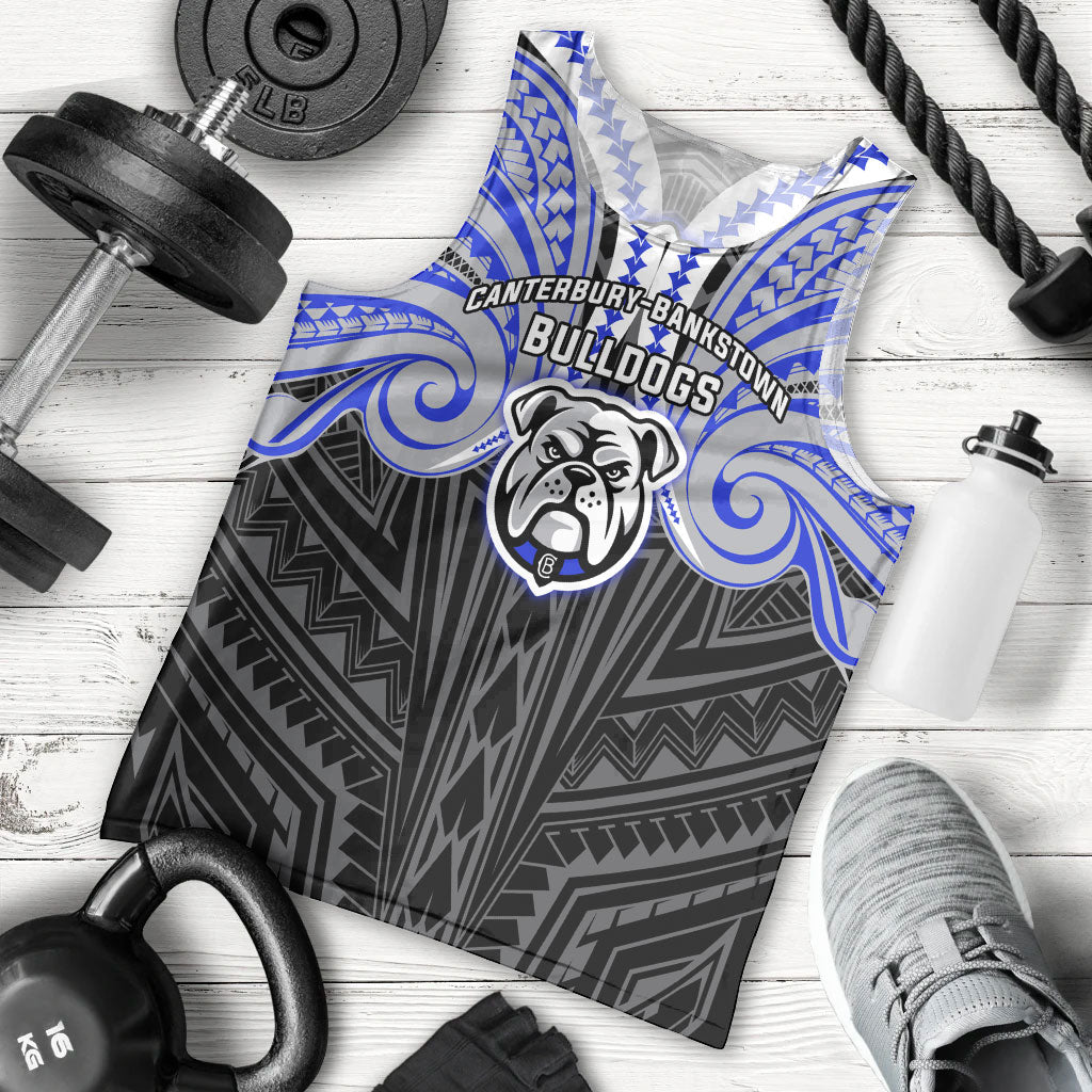 Custom Canterbury-Bankstown Bulldogs Men Tank Top Bulldog Warrior Polynesia Islander Rugby Mascot