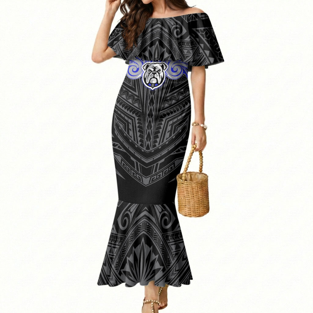 Custom Canterbury-Bankstown Bulldogs Mermaid Dress Bulldog Warrior Polynesia Islander Rugby Mascot