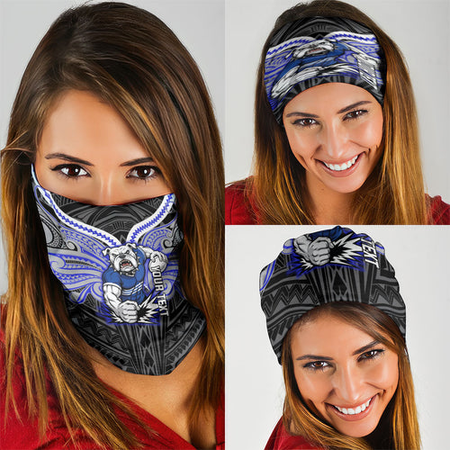 Custom Canterbury-Bankstown Bulldogs Neck Gaiter Bulldog Warrior Polynesia Islander Rugby Mascot