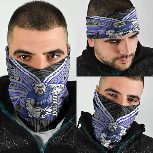 Custom Canterbury-Bankstown Bulldogs Neck Gaiter Bulldog Warrior Polynesia Islander Rugby Mascot