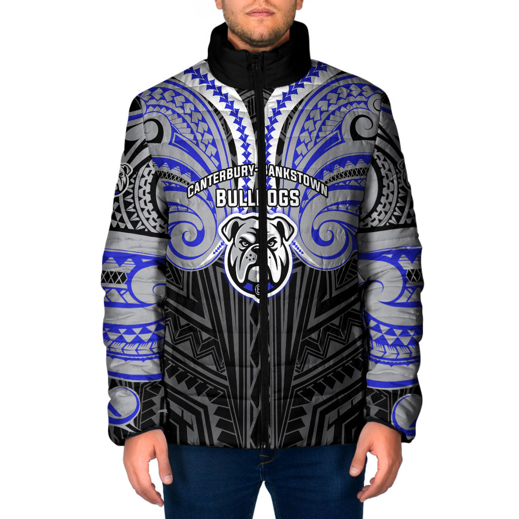 Custom Canterbury-Bankstown Bulldogs Padded Jacket Bulldog Warrior Polynesia Islander Rugby Mascot