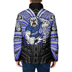 Custom Canterbury-Bankstown Bulldogs Padded Jacket Bulldog Warrior Polynesia Islander Rugby Mascot